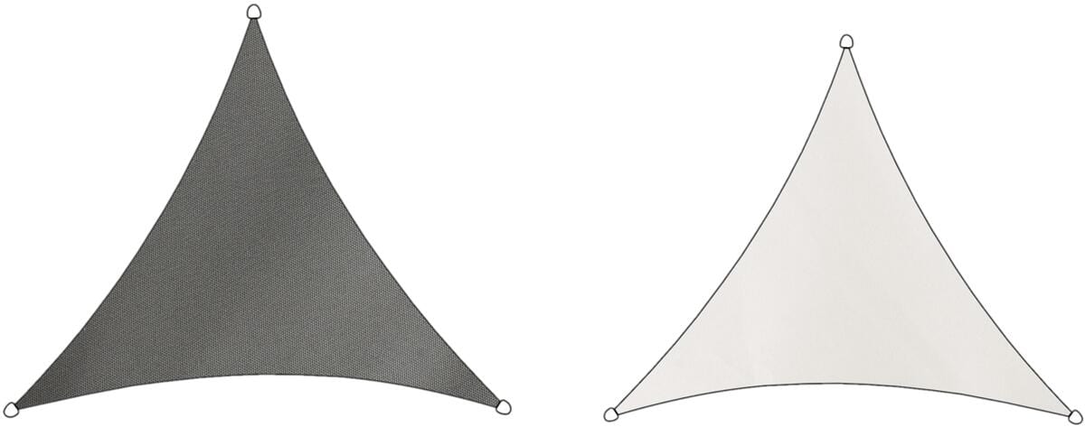 Trekantet solseil polyester vanntett 500x500 cm Livin' Outdoor forfra