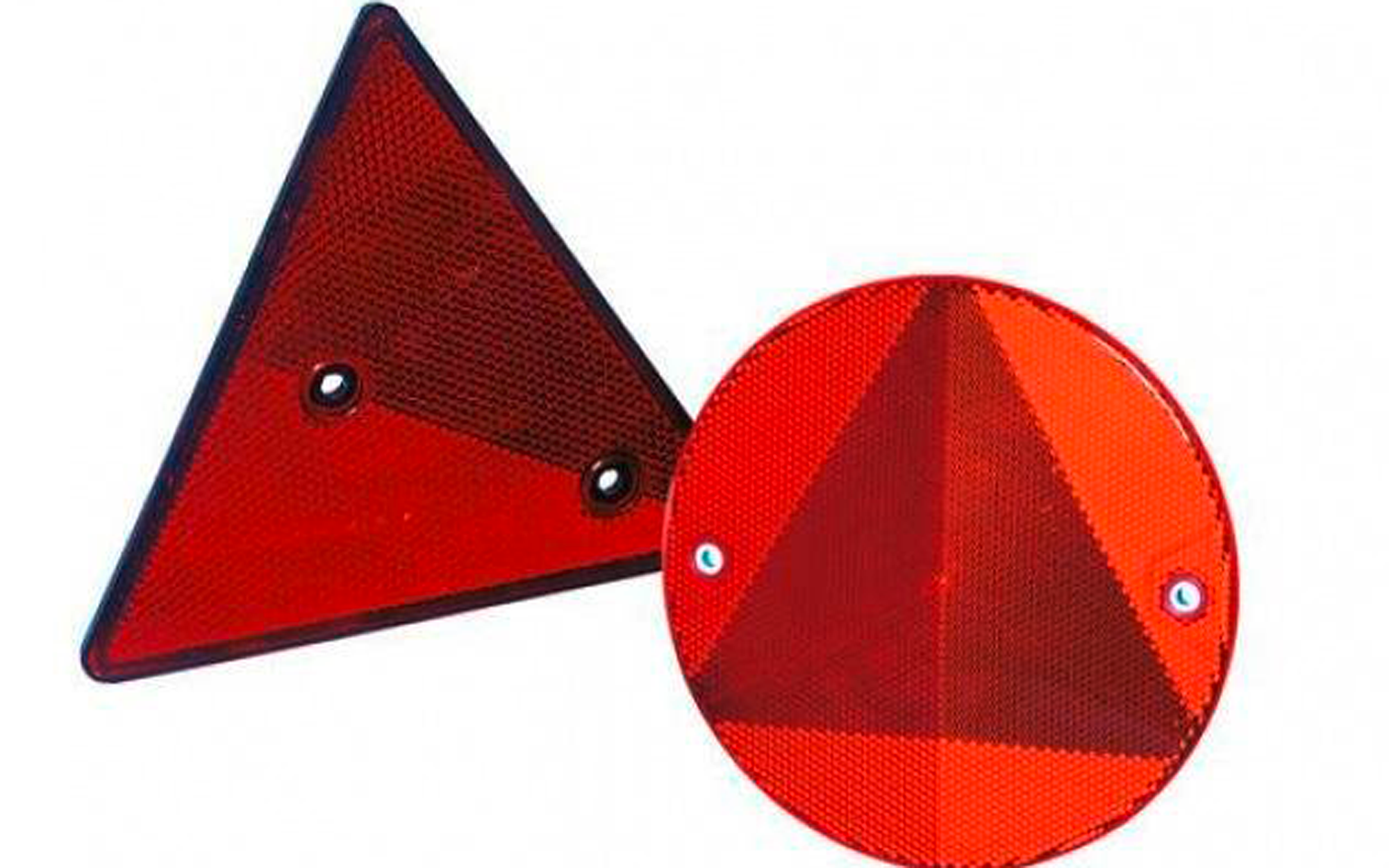 Trekantreflektor rød 135 x 155 mm - Hella foran