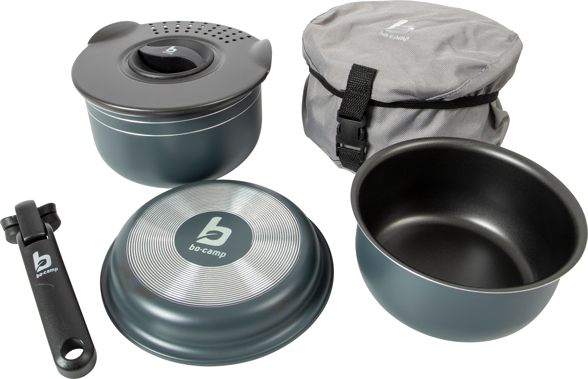 Trekking kokekartsett 5 deler stablbart aluminium - Bo-Camp forfra