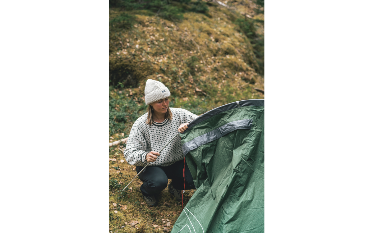 Inngangsparti med lagringsplass i Trekkingtelt Cress 2 Pro for 2 personer 2,5 kg 3000 mm - Robens