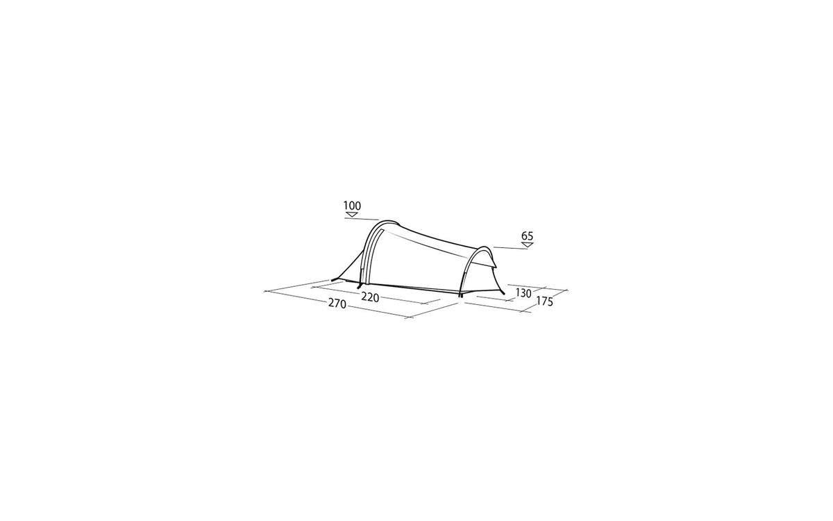 Trekkingtelt Cress 2 Pro for 2 personer 2,5 kg 3000 mm - Robens brukt uten innertelt