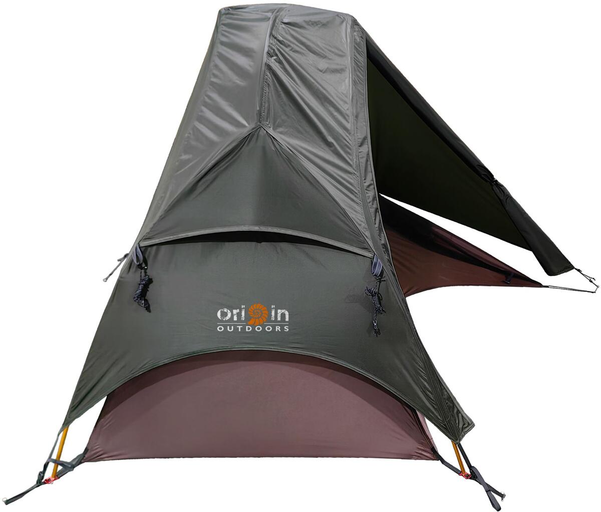 Trekkingtelt Nomad-Lite 1-pers ultralett 1,24 kg 3000 mm bakside