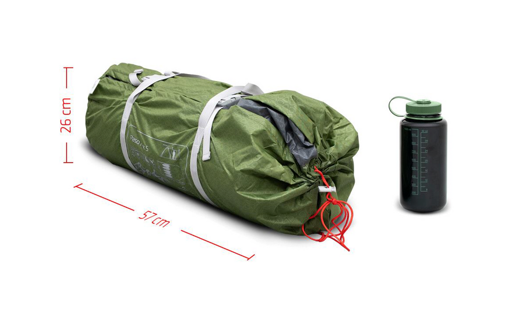 Fargekodede aluminiumsstenger til Trekkingtelt Paso Flex 5 for 5 personer med ståhøyde og absid - Robens