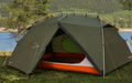 Trekkingtelt Rago 3 for 3 personer aluminium 2,9 kg - Easy Camp oppsatt sett forfra