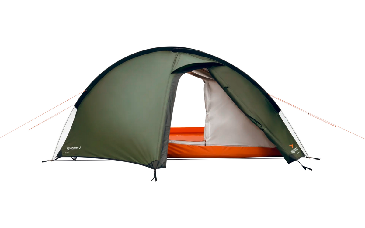 Trekkingtelt Rondane 2 for 2 personer 2,7 kg 3000 mm - Easy Camp sett bakfra med bakinngang