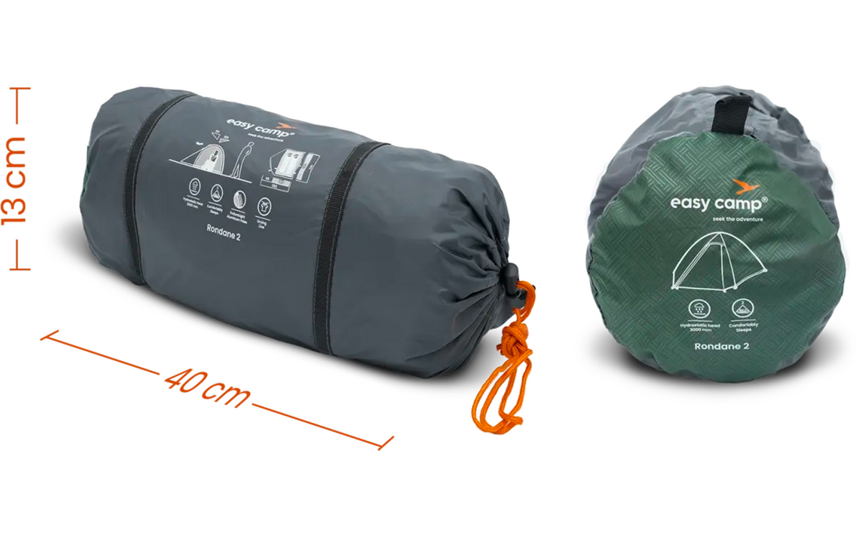 Organiseringslommer i Trekkingtelt Rondane 2 for 2 personer 2,7 kg 3000 mm - Easy Camp