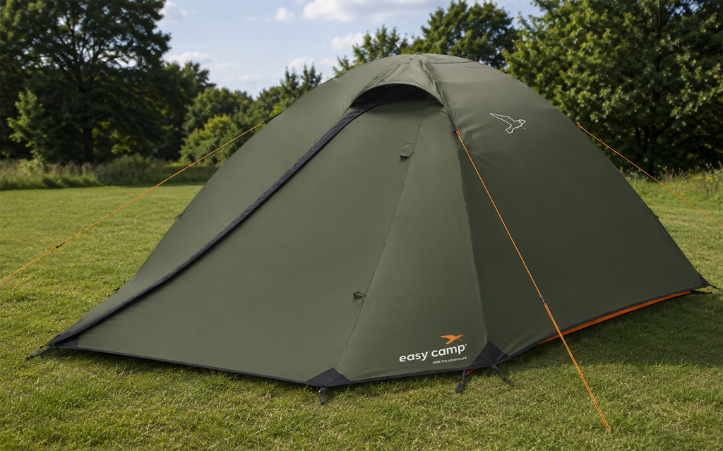 Trekkingtelt Rondane 3 for 3 personer 2,8 kg 3000 mm - Easy Camp i grønt sett forfra