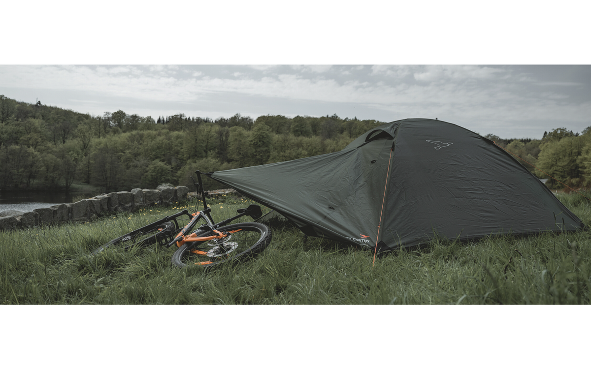 Trekkingtelt Rondane 3 for 3 personer 2,8 kg 3000 mm - Easy Camp i pakkpose med sykkelfeste