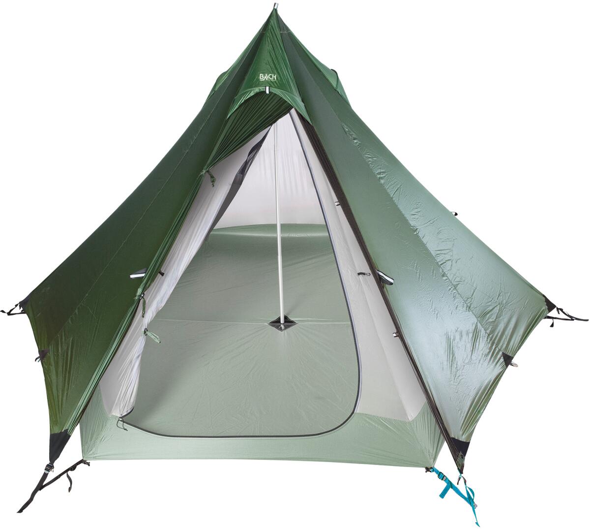 Trekkingtelt Wickiup 3 ultralett med justerbar sentralstang forfra