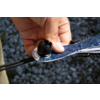 Detalj av Treplugger med spennring 3 stk 30 cm bøketre Bent montert