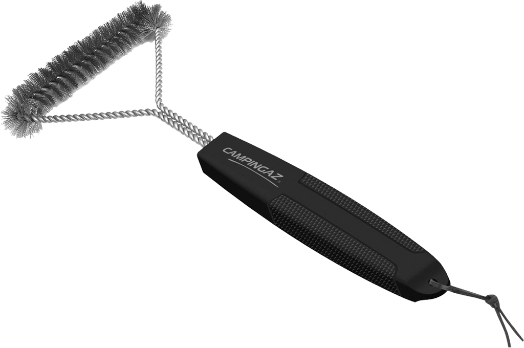 Triangel grillbørste i rustfritt stål 36 cm - Campingaz forfra