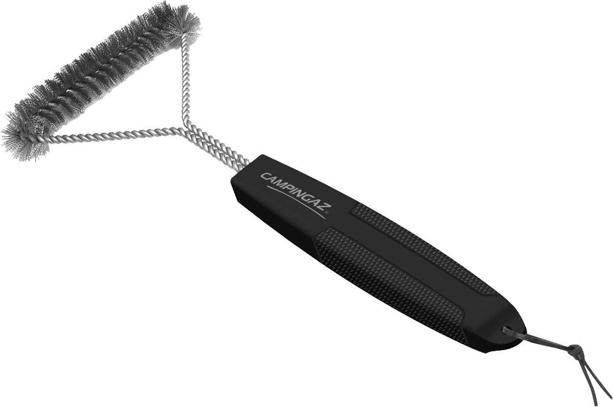 Triangel grillbørste i rustfritt stål 36 cm - Campingaz forfra