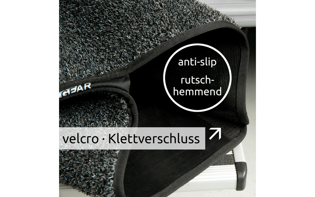 Trinnmatte Mantua for bobil tosidig brukbar UV-bestandig bakside