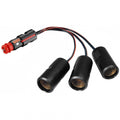 Trippel kobling 12-24V for 3 uttak maks 3x5A - ProCar forfra