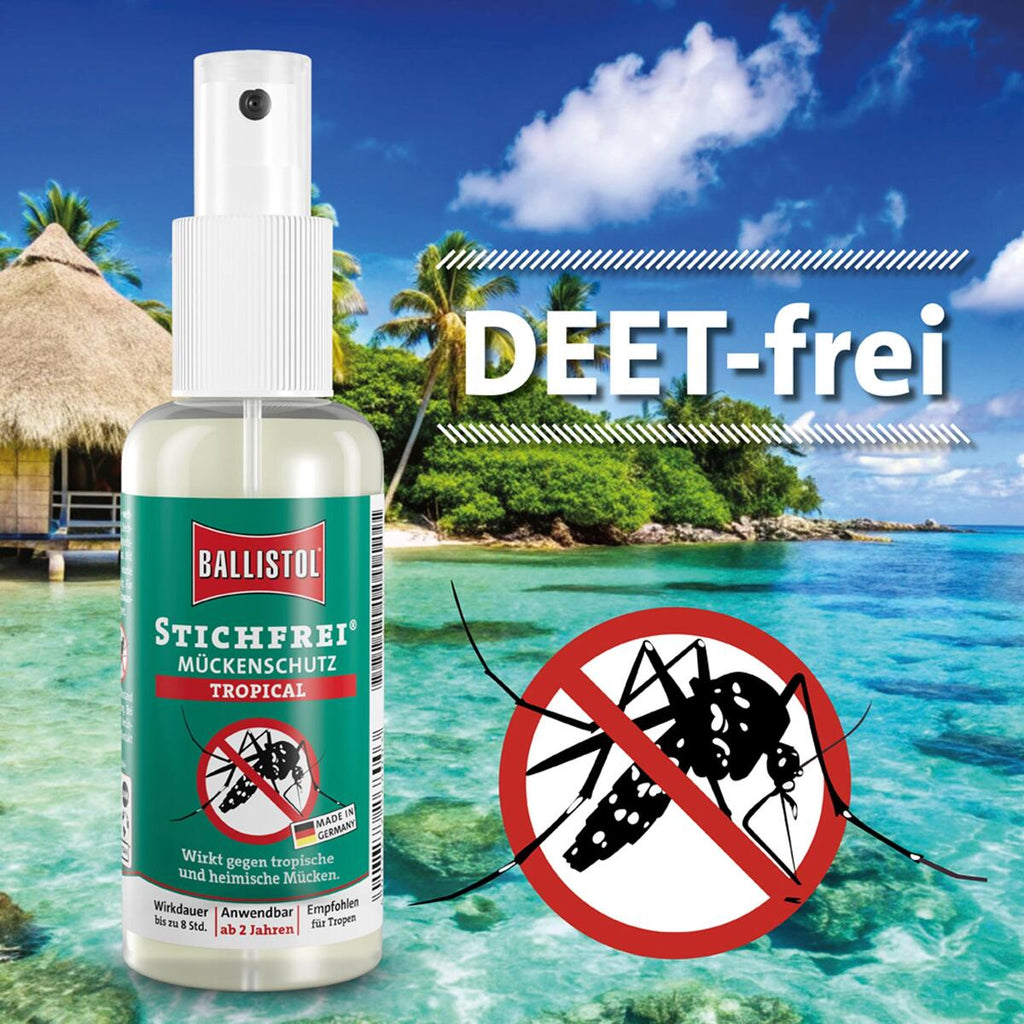 Tropikal myggbeskyttelse med icaridin, pumpespray 100 ml - Ballistol montert i campingutstyr