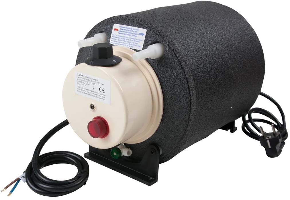 Trykkløs småbereder KB 6 liter 230V liggende montering - Elgena for camping og båt