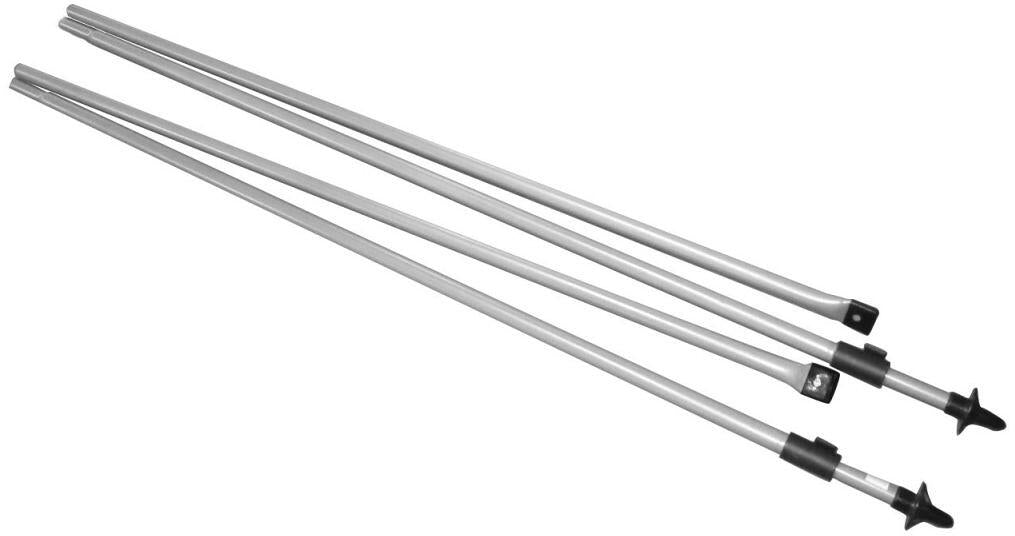 Trykkstenger stål 235-280 cm for fortelt 2-pack - Westfield, detalj av stenger i pulverlakkert stål