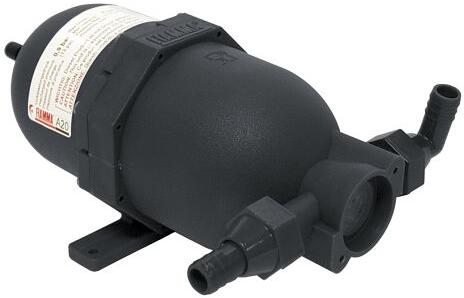 Trykkutjevningstank A20 svart nylon 0,7l forfra