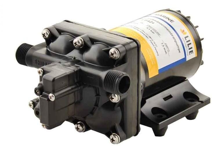 Trykkvannnpumpe Aquaking LS225 12V 7,9 lmin membranpumpe Lilie for campingbruk