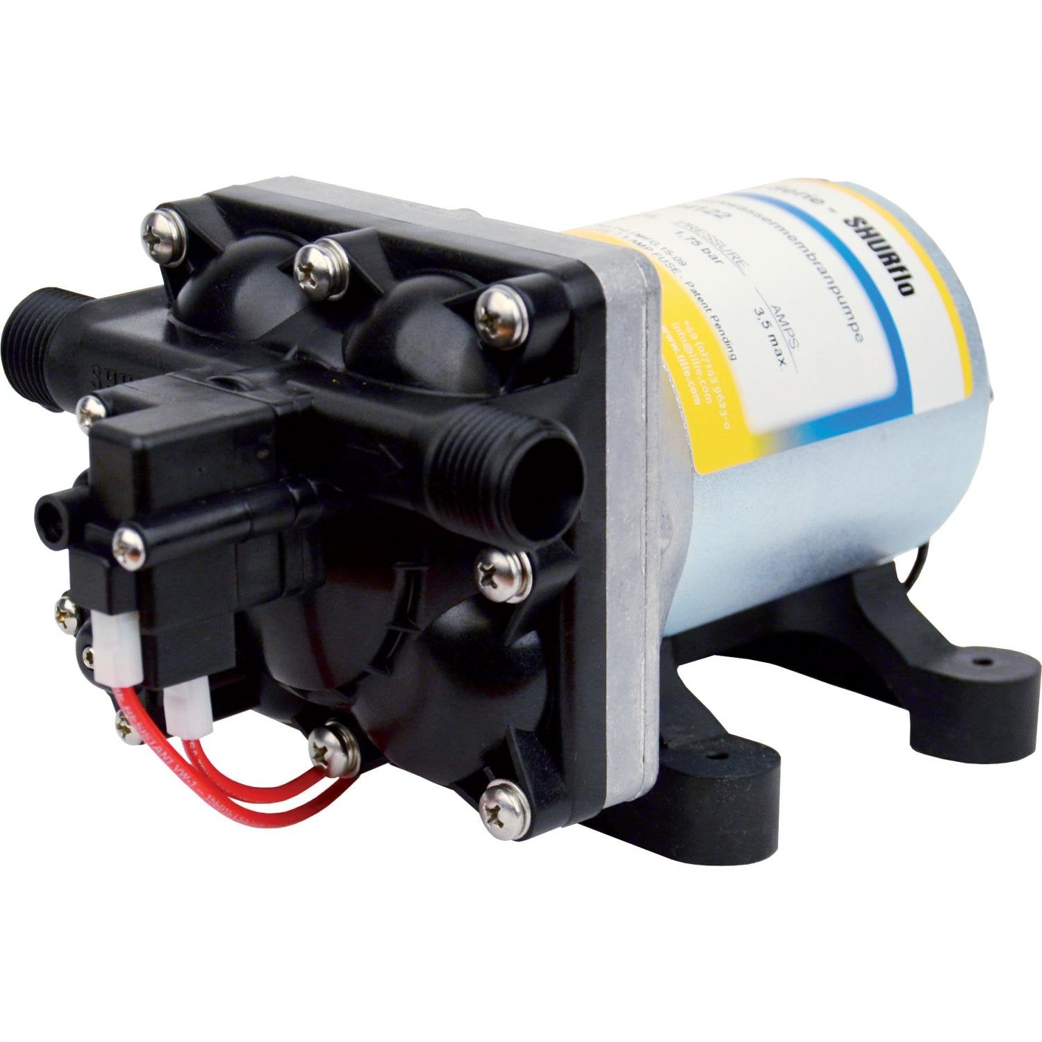 Trykkvannpumpe Soft LS 4 12V 1,4 bar 450 l/t front