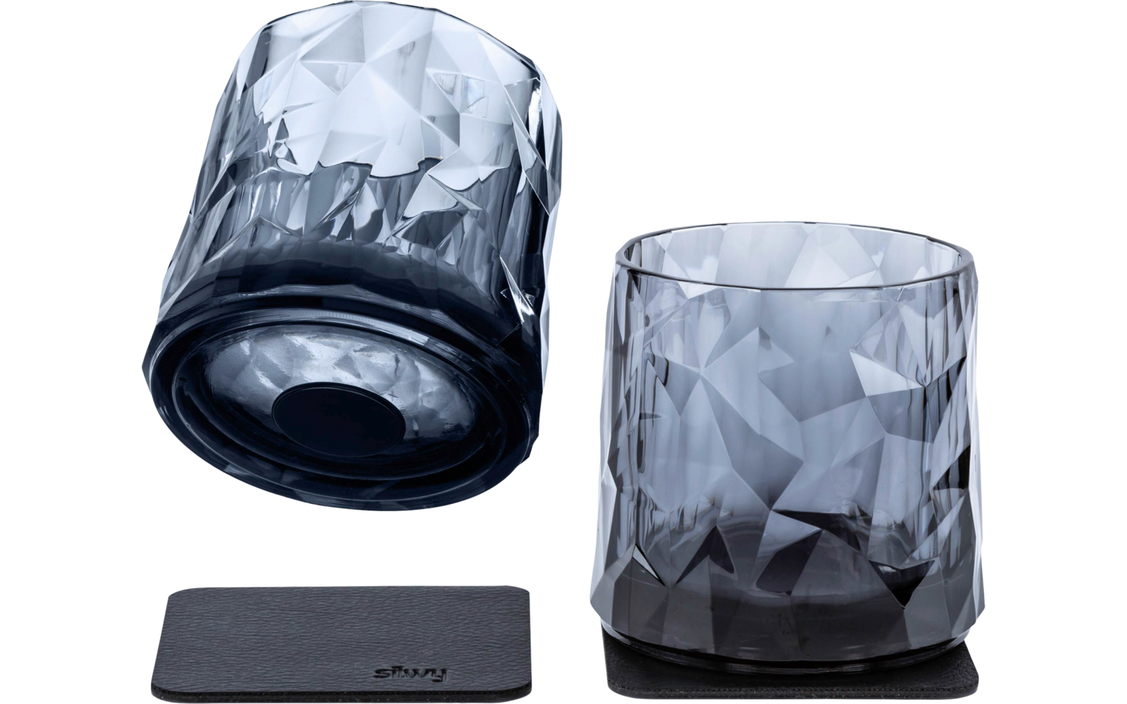 Detaljbilde av magnetbunn på Tumbler magnetglass i polykarbonat 2-pk 250 ml grå