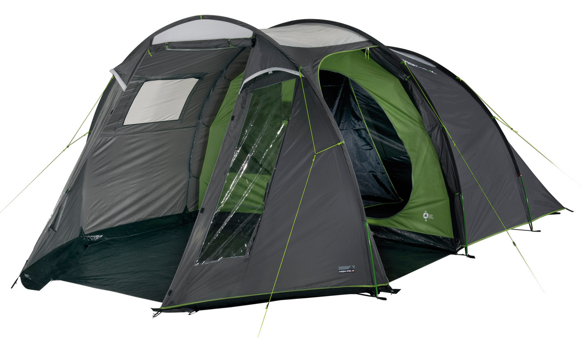 Tunneltelt Ancona for 4 personer 435 x 240 cm 8,3 kg - High Peak oppslått sett forfra