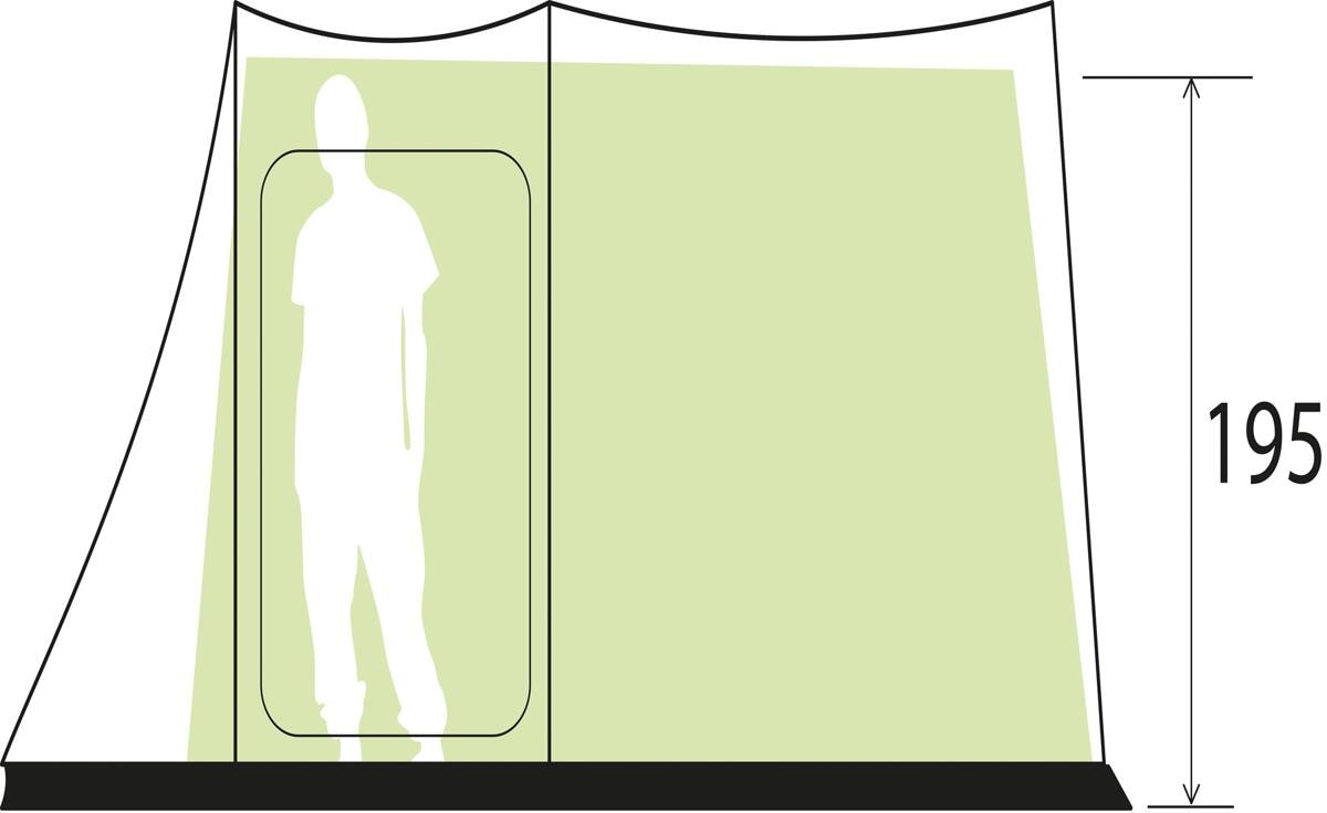 Nærbilde av inngang på Tunneltelt Arqus Outdoor 5, 5-pers