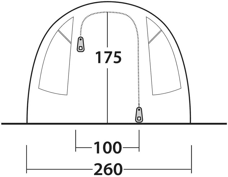 Tunneltelt Birdland 4 TC 4-person med åpen inngang