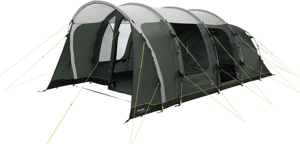 Bakside av Tunneltelt Denver 5/6-person med PowerTec-stenger og LED-lys