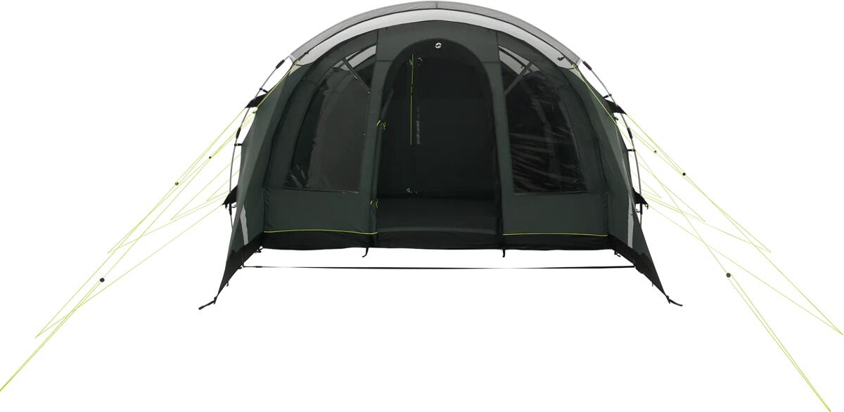 Utsikt inn i Tunneltelt Denver 5/6-person med PowerTec-stenger og LED-lys