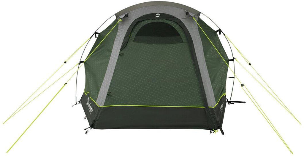 Tunneltelt Earth 2-person, 3,6kg, 150x310cm, grønn - Outwell montert på campingplass