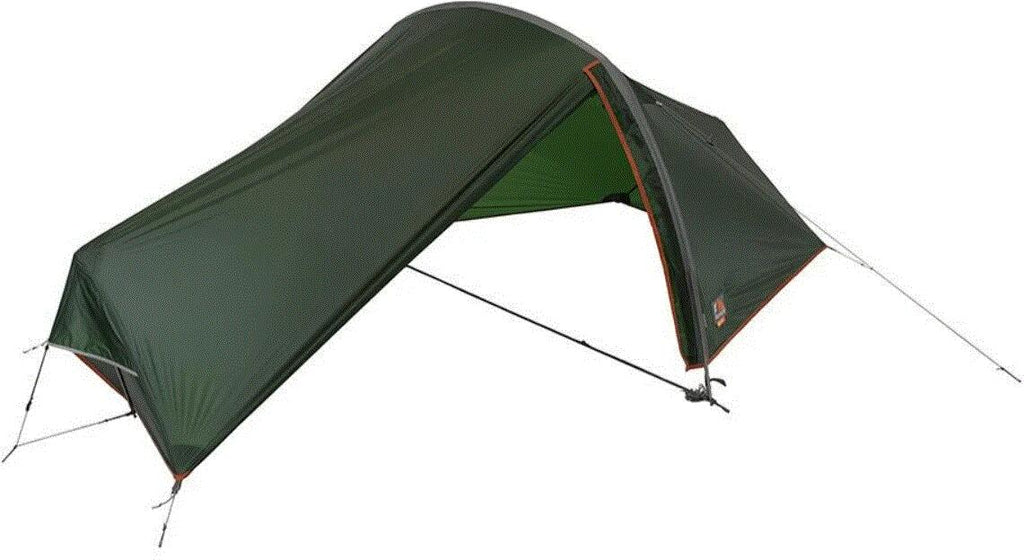 Tunneltelt F10 Helium for 2 personer montert i natur
