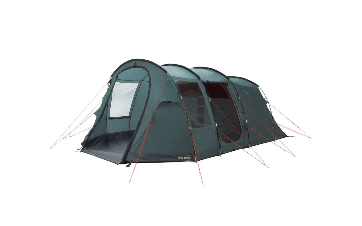 Tunneltelt Hamra 5 for 5 personer grønn 16,5 kg - Easy Camp sett fra siden med sideinngang