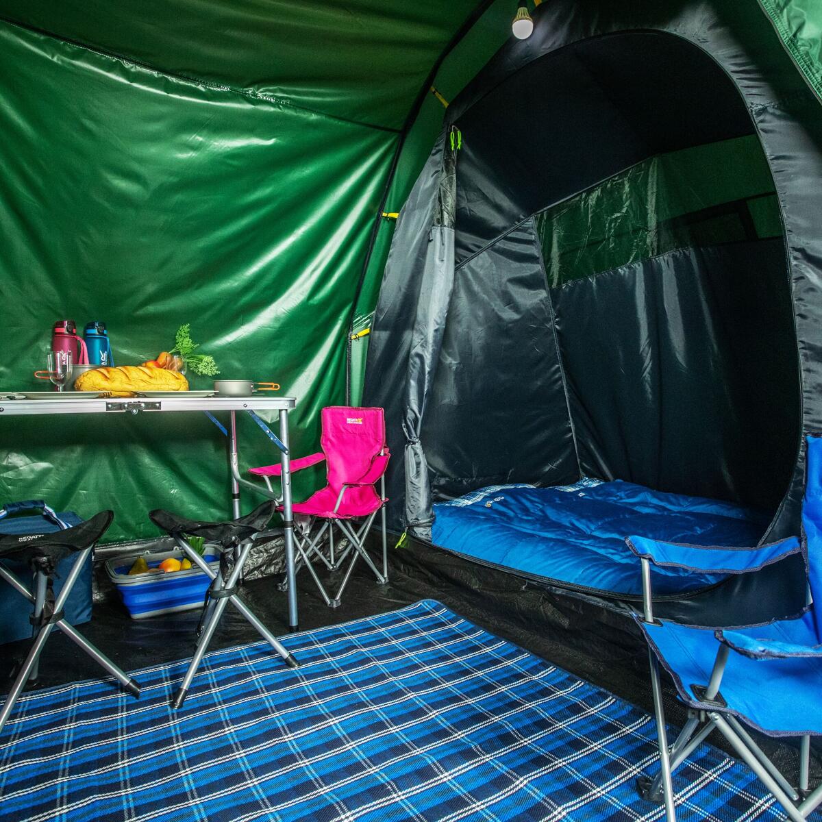 Tunneltelt Kivu 4 Vis-À-Vis 4-pers. 450x230 cm grønn bakside