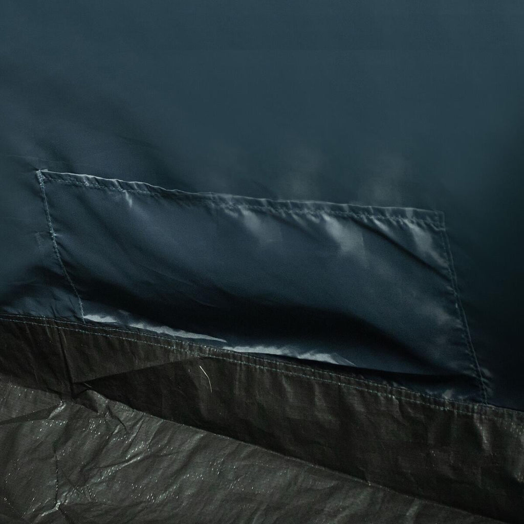 Nærbilde av stoff og ventilasjon på Tunneltelt Kivu 4 Vis-À-Vis 4-pers. 450x230 cm grønn