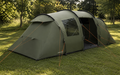 Tunneltelt Leka Twin 6 for 6 personer 3000 mm vannsøyle - Easy Camp oppsatt sett forfra