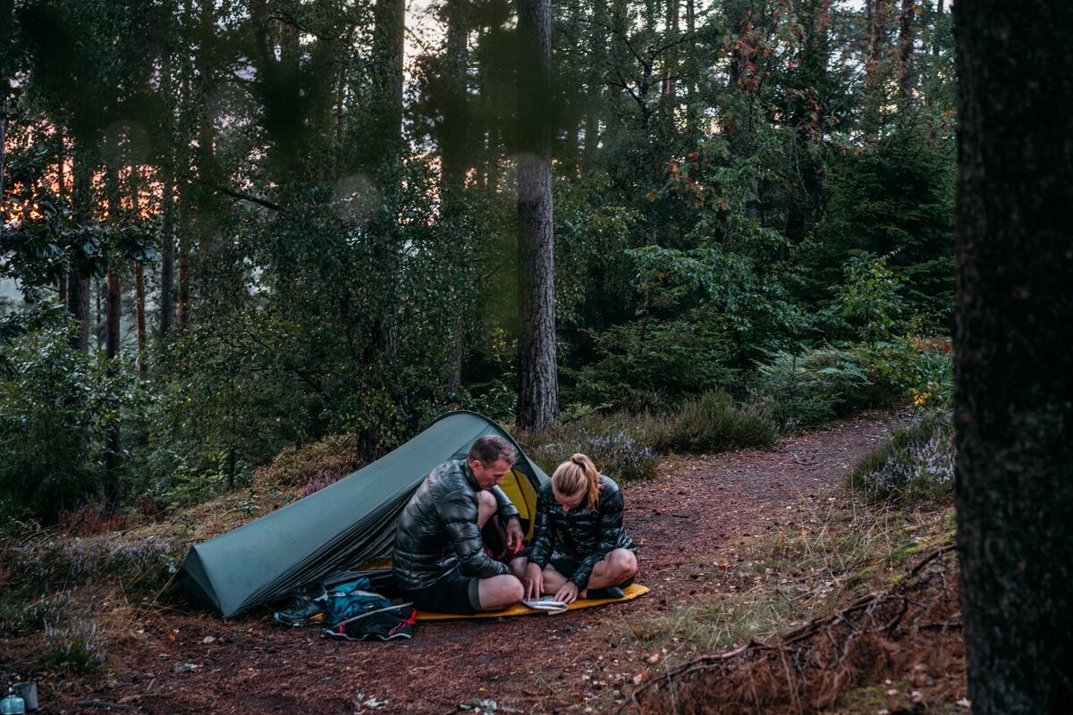 Oversikt av teltets innertelt på Tunneltelt Lofoten 2 ULW 2-pers, 500 g, 7D nylon