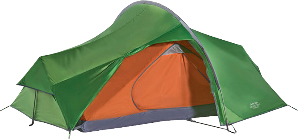 Tunneltelt Nevis 300 med sideinngang 3 personer 2,5 kg - Vango oppslått sett forfra