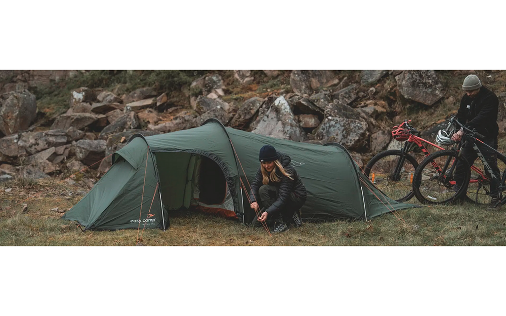 Tunneltelt Pasvik 3 for 3 personer aluminium 3,2 kg - Easy Camp sett fra siden