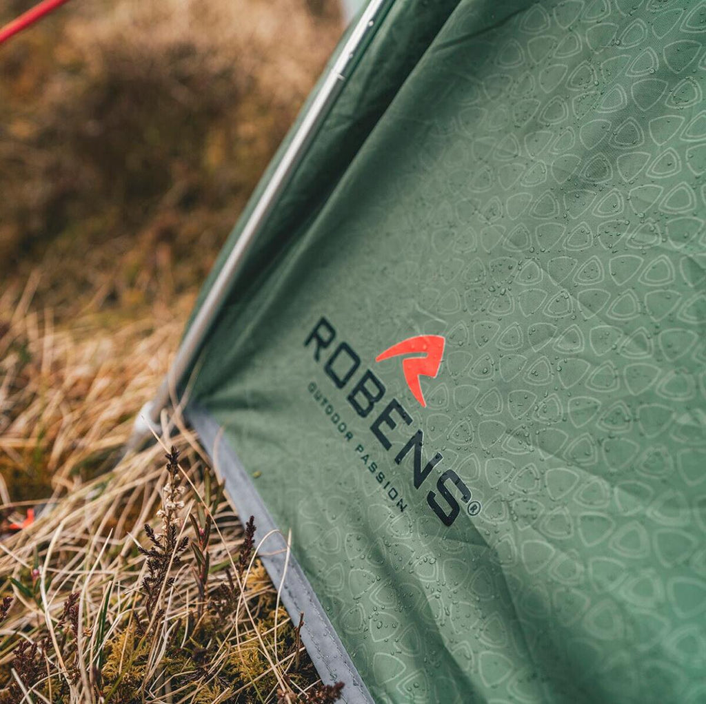 Robens logo på Tunneltelt Sage 3 Pro 3-pers. 3,2 kg aluminium grønn