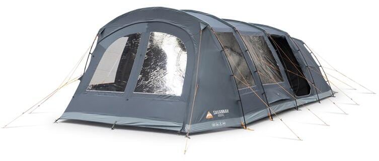 Tunneltelt Savannah 600XL Package montert på campingplass