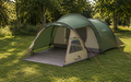 Tunneltelt Spirit 300 Rustic Green 3 personer 4,5 kg - Easy Camp oppslått sett fra siden med forteltdel