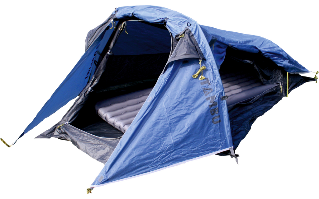 Tunneltelt Tara 1 for 1 person resirkulert polyester 3000 mm - Tambu, detalj av stoff og stenger