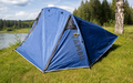 Tunneltelt Tara 2 for 2 personer polyester 3000 mm vannsøyle - Tambu oppslått sett forfra