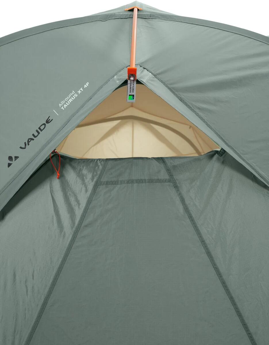 Nærbilde av stangfeste på Tunneltelt Taurus XT 4-personer 495x260cm grønn
