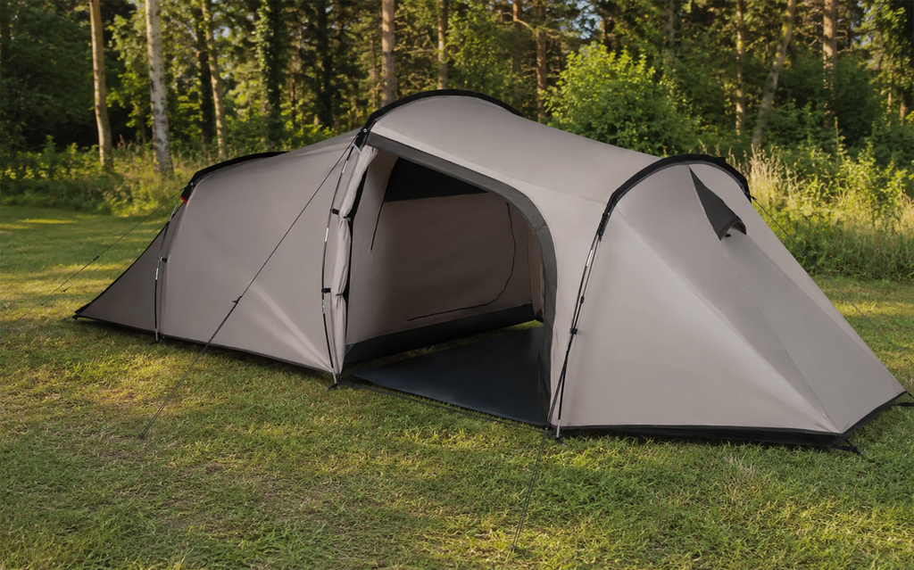 Tunneltelt Wanderlight 2 for 2 personer polyester 5,95 kg - Kampa sett forfra, oppslått