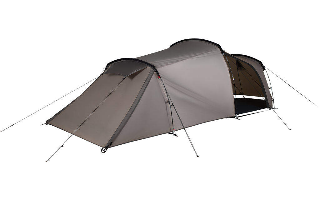 Tunneltelt Wanderlight 3 for 3 personer polyester 7,7 kg - Kampa avtakbar gulvduk i fortelt-delen