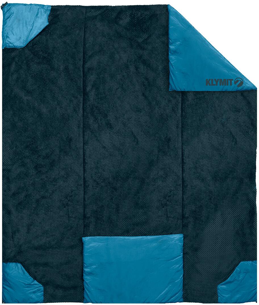 Turpledd Versa Luxe 203x147 cm fleece-fôr forfra blå