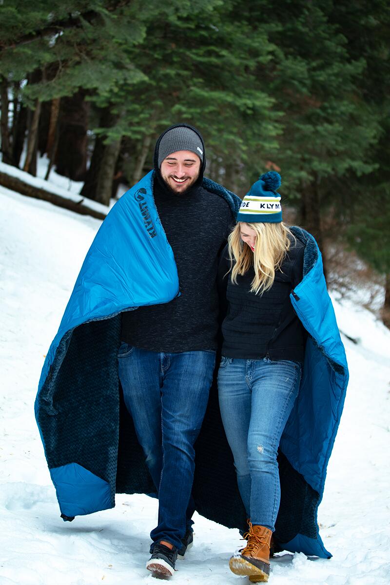 Turpledd Versa Luxe detalj av fleece-fôr blå