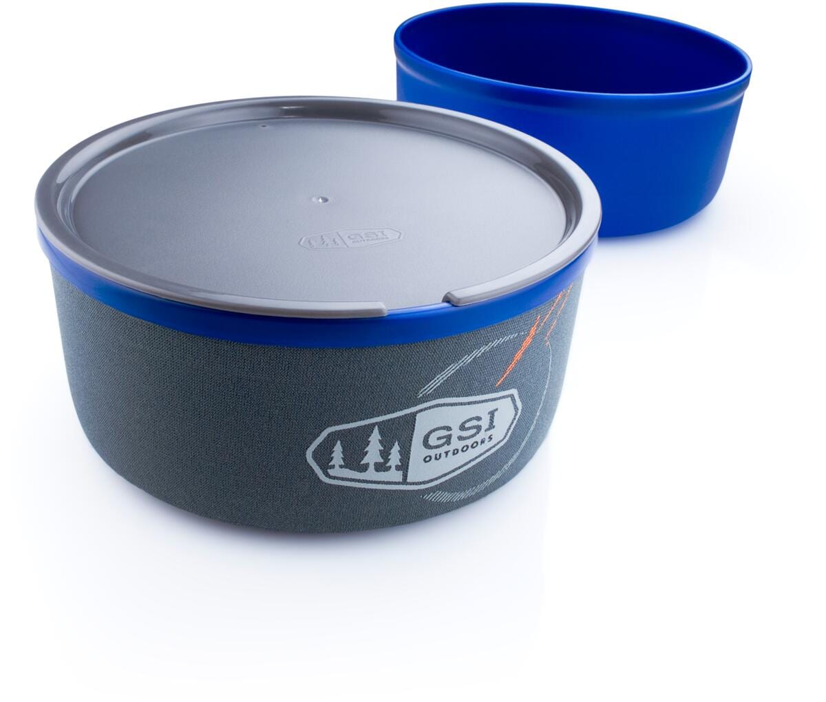 Ultralight nesting bolle og kopp 591 ml blå forfra